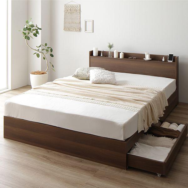 収納付きベッド ワイドキングサイズベッド220（S+SD） ベッドフレーム 
