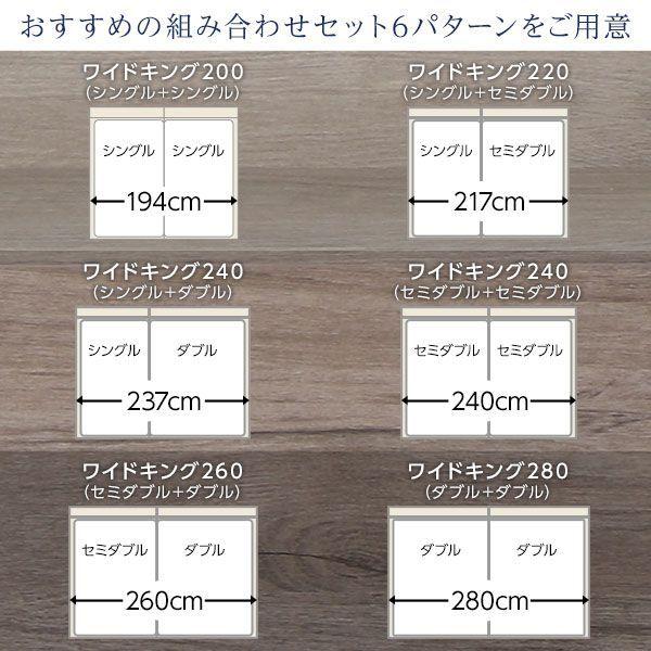 収納付きベッド ワイドキングサイズベッド240(SD+SD) マットレス付き ボンネルコイル 連結_1