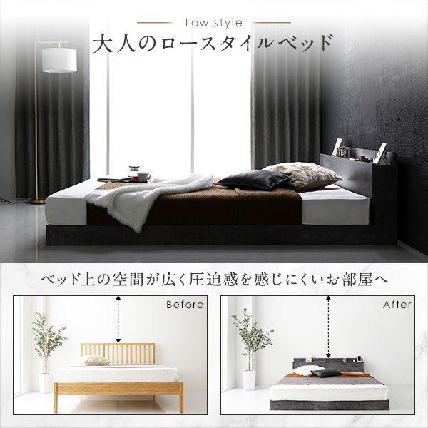 シングルベッド マットレス付き 2層ポケットコイル ローベッド_2