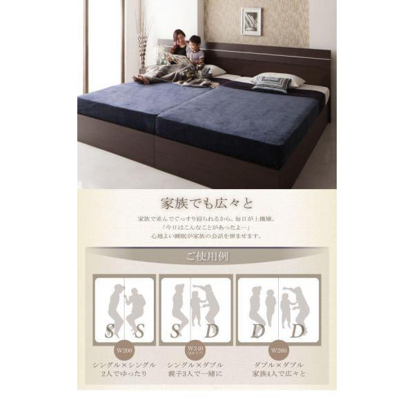 セールオファー (SALE) 家族で寝られるホテル風ベッド ワイド240Bタイプ マットレス付き 日本製ポケットコイル キングサイズより大きいベッド