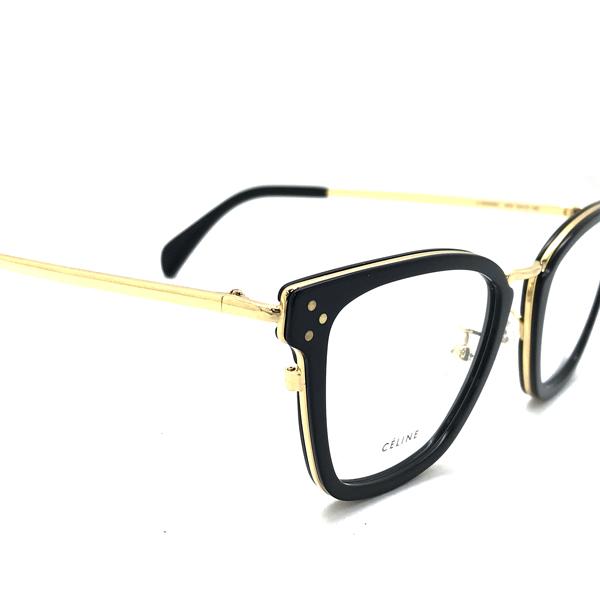 CELINE メガネフレーム セリーヌ ブランド ブラック×ゴールド CELINE メガネフレーム セリーヌ ブランド ブラック×ゴールド