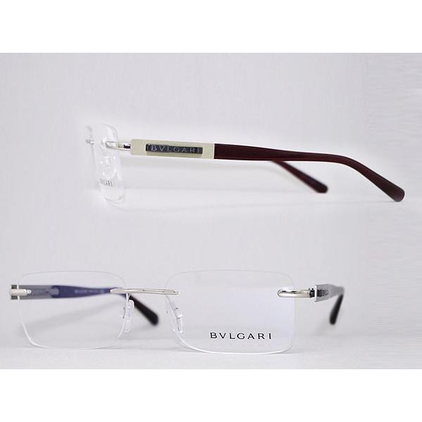 BVLGARI ブルガリ メガネフレーム ブランド 縁無し フチなし 1042-102