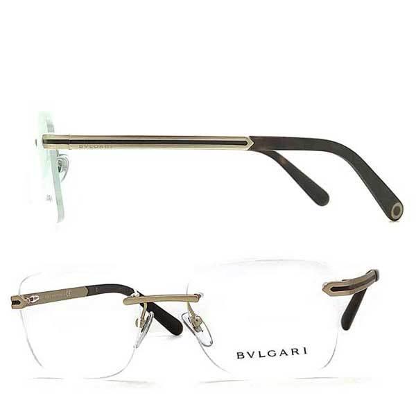 BVLGARI（ブルガリ） メガネフレーム ブランド マットゴールド 縁無し