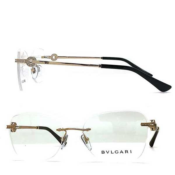 BVLGARI（ブルガリ） メガネフレーム ブランド ゴールド 縁無し 2pt