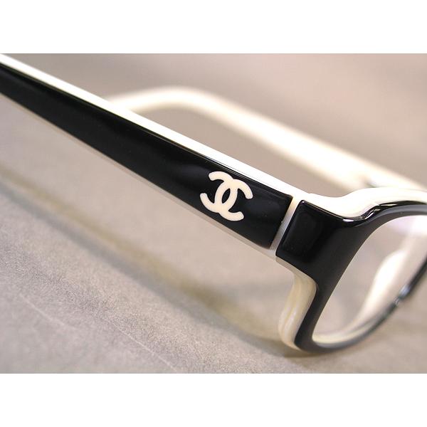シャネル メガネ - 3158-N 黒×アイボリー シャネル CHANEL メガネ 眼鏡 アイウェア レディース メンズ