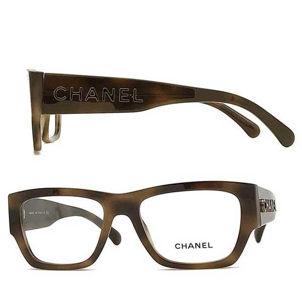 CHANEL　伊達メガネ　ブラウン CHANEL（シャネル） ダークマーブルブラウンメガネフレーム ブランド