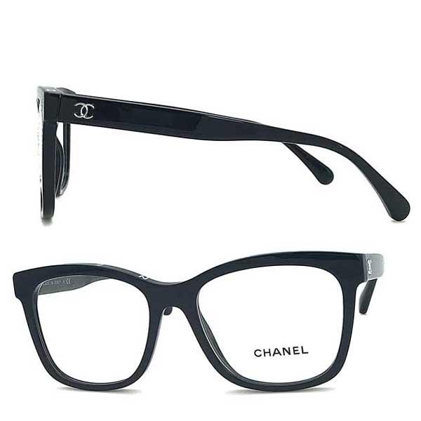CHANEL メガネフレーム フロント上側面にもロゴがあるお洒落 CHANEL メガネフレーム フロント上側面にもロゴがあるお洒落