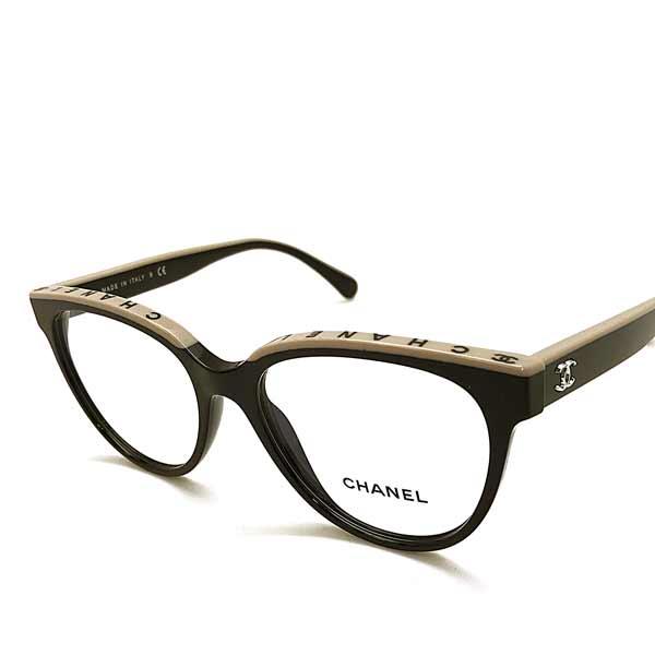 CHANEL シャネル ブラック×ベージュメガネフレーム 眼鏡 0CH CHANEL シャネル ブラック×ベージュメガネフレーム 眼鏡 0CH