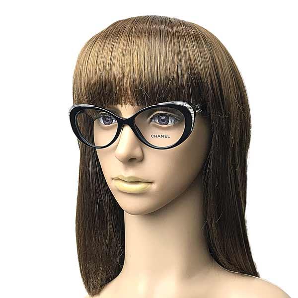 CHANEL（シャネル） メガネフレーム ブランド ブラック×シルバー 眼鏡