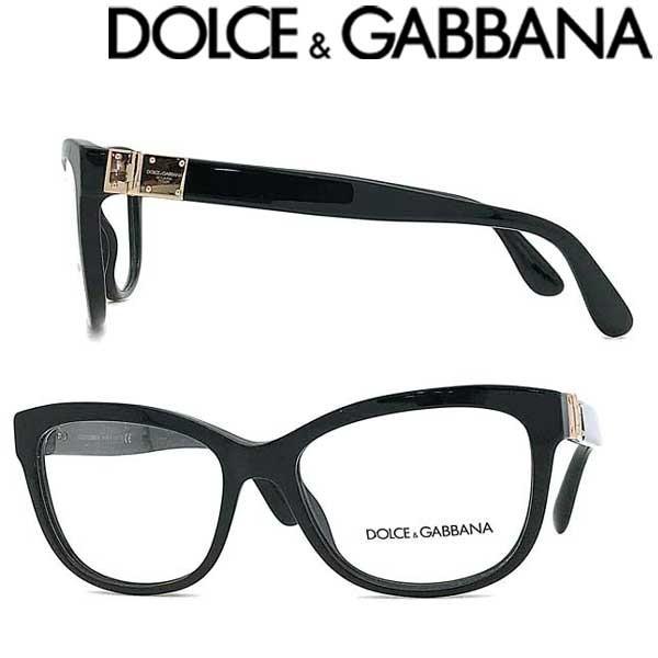 DOLCE&GABBANA D&G ドルチェ＆ガッバーナ ブラックメガネフレーム ブランド 眼鏡 0DG-3290-501 :0DG-3290