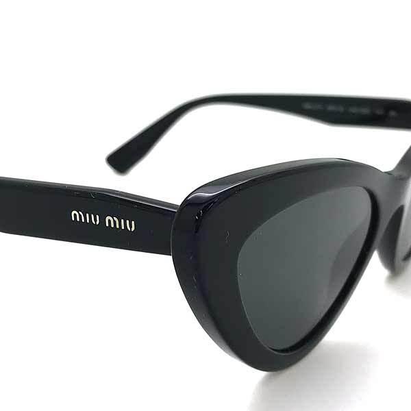 ミュウミュウ サングラス - SMU06U-A 黒 miu miu（ミュウミュウ） サングラス リガード SMU A06 レディース