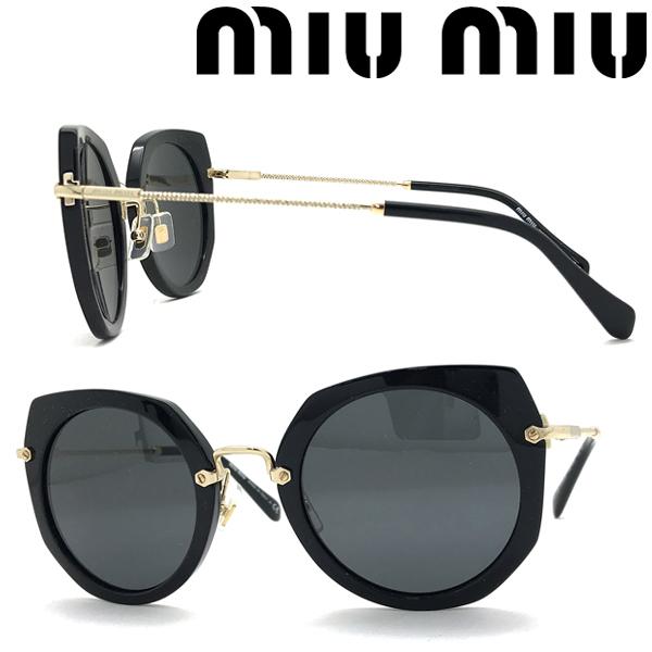 miu miu サングラス ミュウミュウ ブランド ブラック 0MU-02XS-1AB5SO