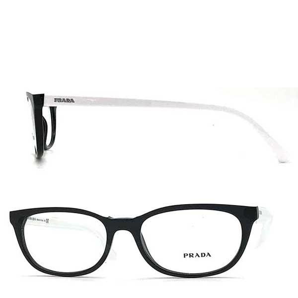 PRADA（プラダ） ブラック×ホワイトメガネフレーム ブランド 眼鏡 0PR