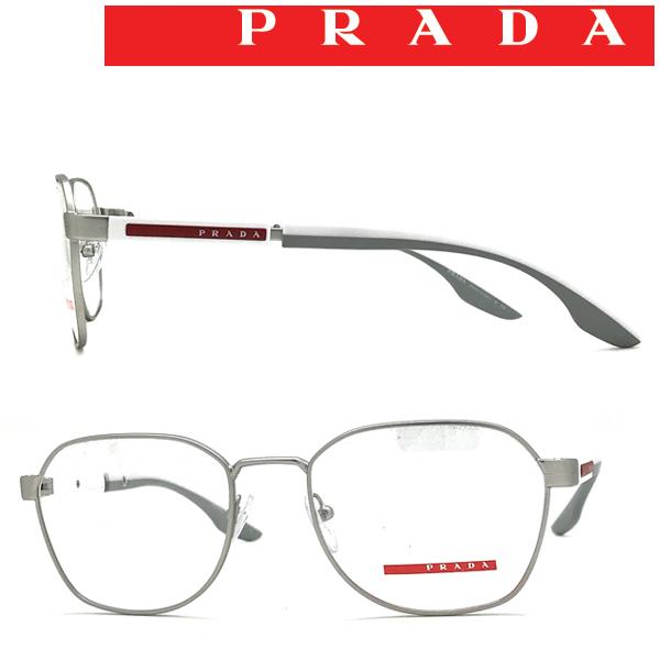 PRADA 53F シルバー スクエアメガネ PRADA SPORT（プラダスポーツ） PRADA LINEA ROSSA プラダ