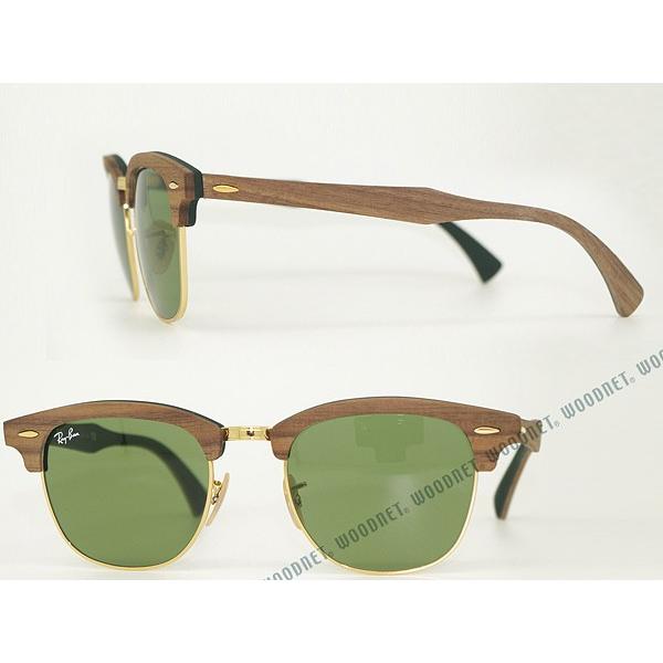 RayBan レイバン サングラス CLUBMASTER 3016M11824E WOOD グリーン 0RB3016M11824E