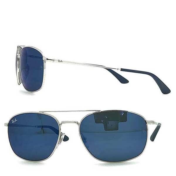 Ray-Ban pレンズ　ダークブルーオーバルサングラス Ray-Ban（レイバン） RayBan ブルーミラーサングラス 0RB-3654-003-55