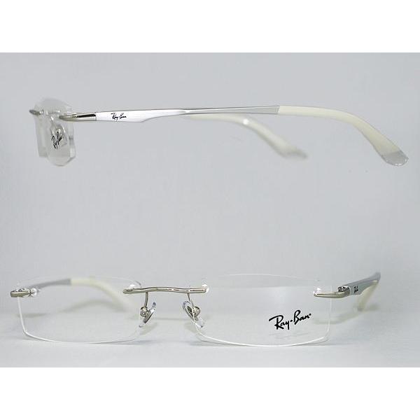 新品 レイバン限定 白フレーム Ray-Ban（レイバン） RayBan メガネフレーム ブランド 縁無し フチなし