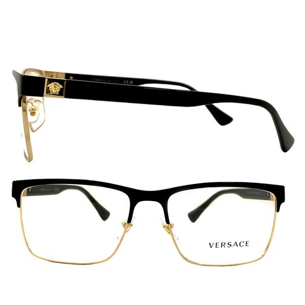 VERSACE メガネフレーム ブランド ヴェルサーチェ ベルサーチ ブラック×ゴールド 眼鏡 0VE-1285-1443｜woodnet｜02