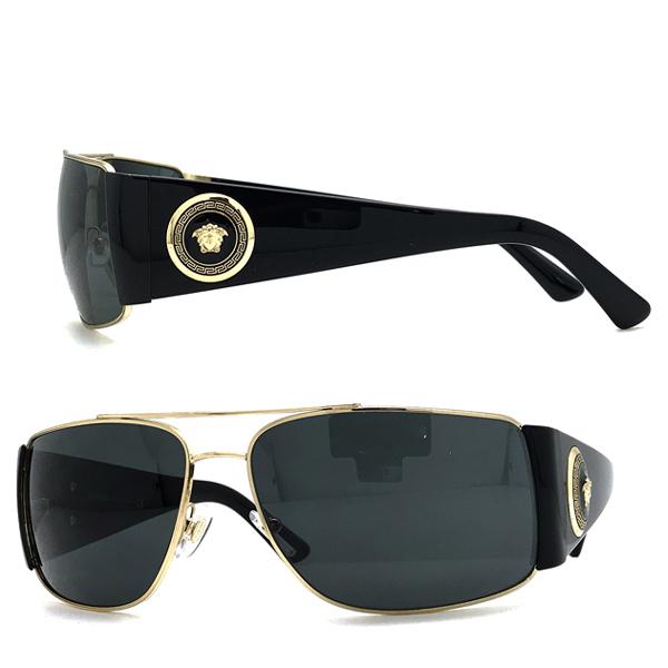 VERSACE ヴェルサーチェ ウェリントン Y2K ロゴ サングラス ケース付 VERSACE サングラス ヴェルサーチ ケース付き VERSACE ヴェルサーチェ
