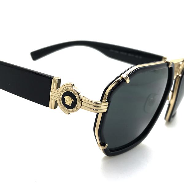 ゴールド ブラック ブランド メデューサ メンズ 黒 ヴェルサーチ サングラス 8757 GB1 VE4401 VERSACE 経典