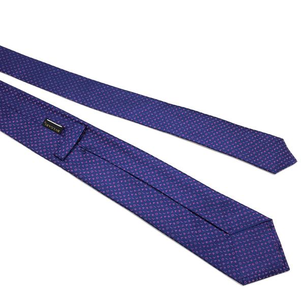 未使用 BVLGARI ロゴマニア ダブルフェイス ネクタイ ネイビー 箱付 未