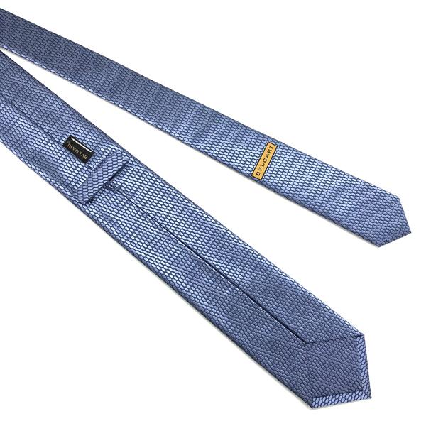 BVLGARI（ブルガリ） ブランド ネクタイ ライトブルー シルク ピクト