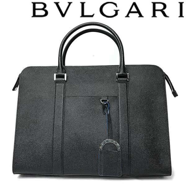 BVLGARI（ブルガリ） バッグ 型押しレザー ブリーフケース ブラック