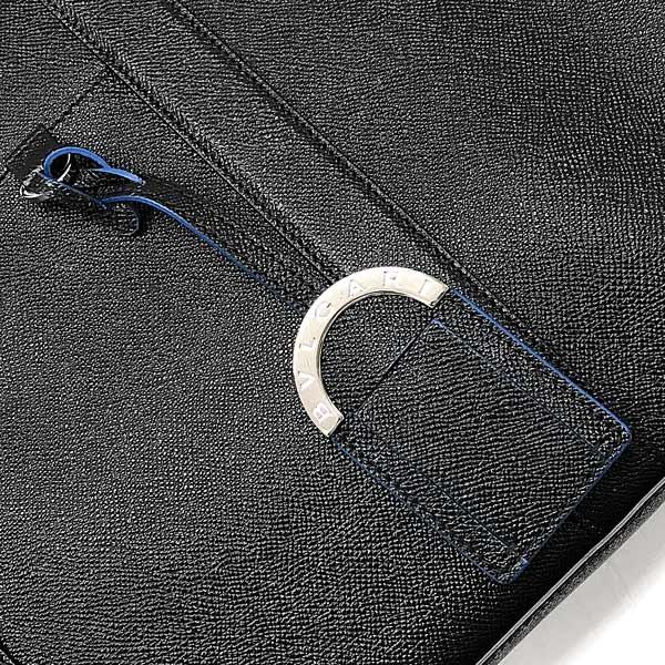 BVLGARI（ブルガリ） バッグ 型押しレザー ブリーフケース ブラック