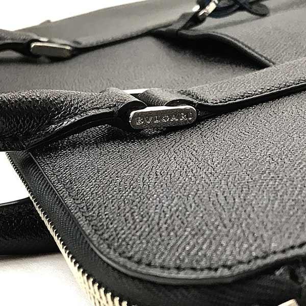 BVLGARI（ブルガリ） バッグ 型押しレザー ブリーフケース ブラック