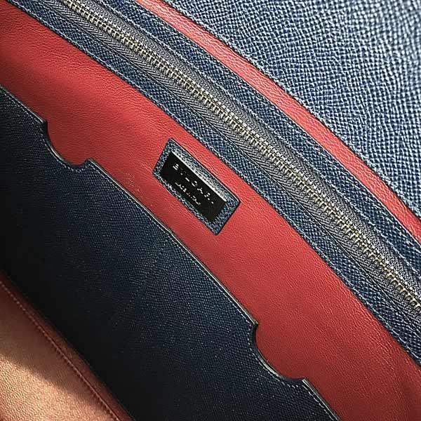 限定素材を使用 BVLGARI ブルガリ バッグ 型押しレザー ブリーフケース デニムサファイア メンズ 286954 【KUE2638682293】(96120円)