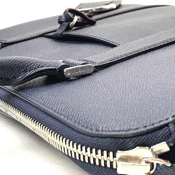 限定素材を使用 BVLGARI ブルガリ バッグ 型押しレザー ブリーフケース デニムサファイア メンズ 286954 【KUE2638682293】(96120円)