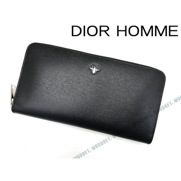 Dior HOMME DIOR ディオールオムBEE 型押しレザー ジップアラウンド長
