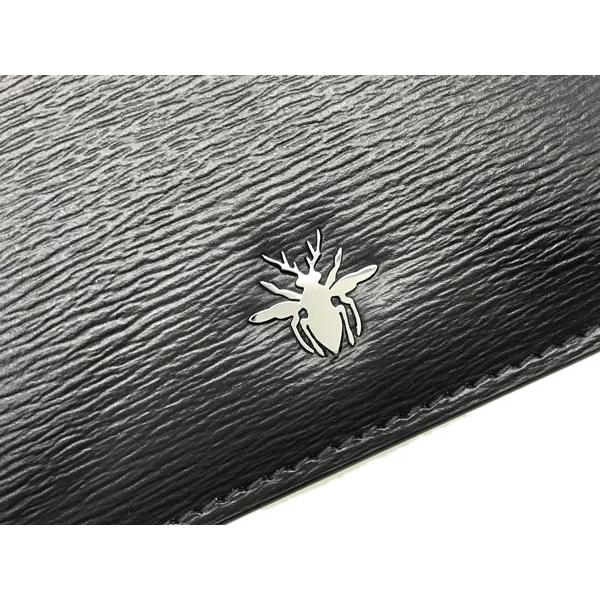 Dior HOMME DIOR ディオールオム BEE 型押しレザー 2つ折り財布 Dior HOMME DIOR ディオールオム BEE 型押しレザー 2つ折り財布
