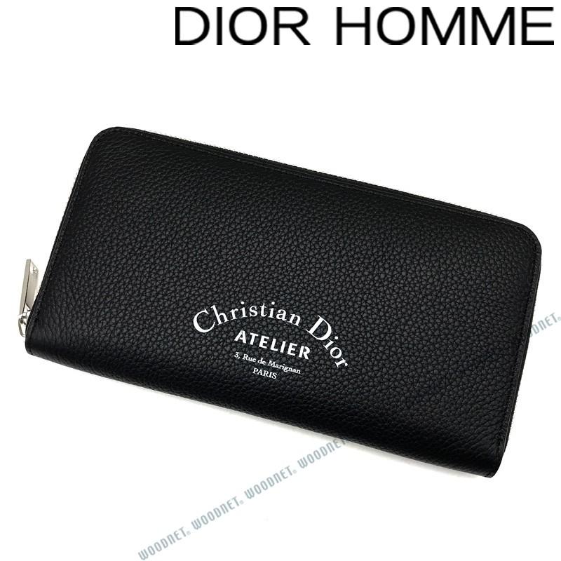 Dior HOMME DIOR ディオールオム ジップアラウンド長財布 ブラック