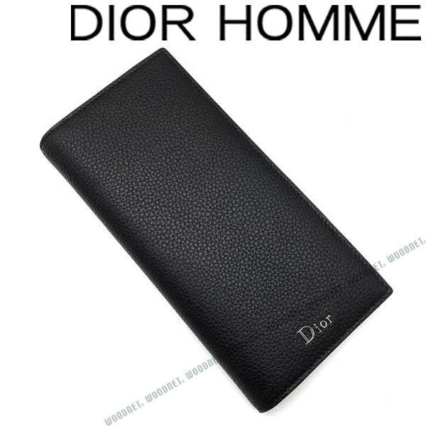 Dior HOMME DIOR ディオールオム 型押しレザー 2つ折り長財布 小銭入れ