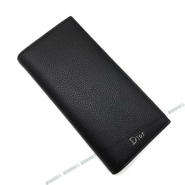 Dior HOMME DIOR ディオールオム 型押しレザー 2つ折り長財布 小銭入れ