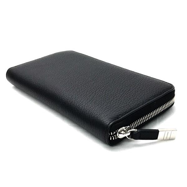 Dior HOMME DIOR 長財布 ディオールオム ブラック 型押しレザー ジップ