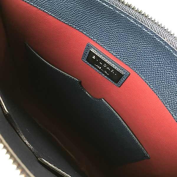 BVLGARI（ブルガリ） バッグ 型押しレザー メッセンジャー デニム