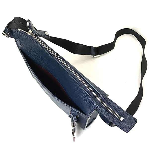 Bulgari レザー トートバッグ　デニムサファイア BVLGARI（ブルガリ） バッグ 型押しレザー メッセンジャー デニム