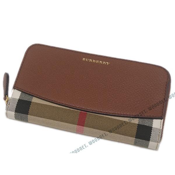 BURBERRY バーバリー レディースジップアラウンド長財布 チェック柄
