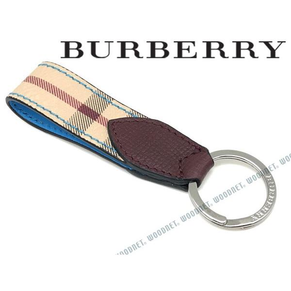 BURBERRY（バーバリー） チェック＆ツートンレザー キーリング