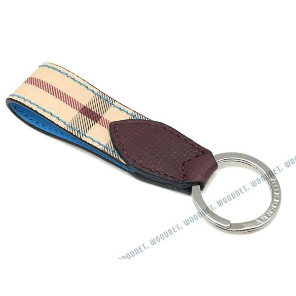 BURBERRY（バーバリー） チェック＆ツートンレザー キーリング