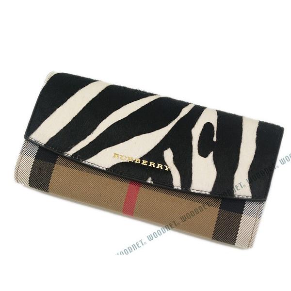 BURBERRY バーバリー レディース長財布 ゼブラ柄 4557681-NATURAL  