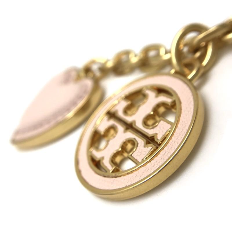 TORY BURCH（トリーバーチ） ロゴ&ハートキーホルダー ゴールド
