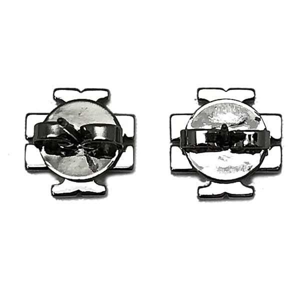 TORY BURCH（トリーバーチ） クリスタルロゴ ピアス シルバー 53423
