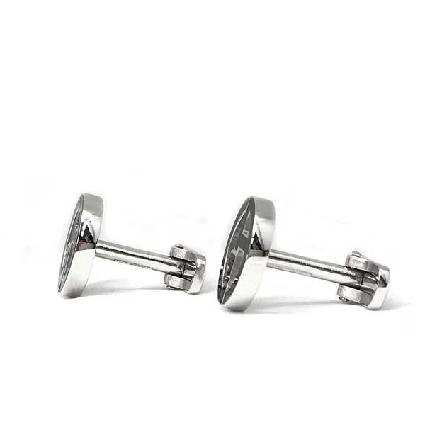 GIORGIO ARMANI カフスボタン ジョルジオアルマーニ シルバー×ブラック