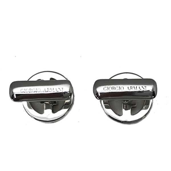 GIORGIO ARMANI カフスボタン ジョルジオアルマーニ シルバー×ブラック