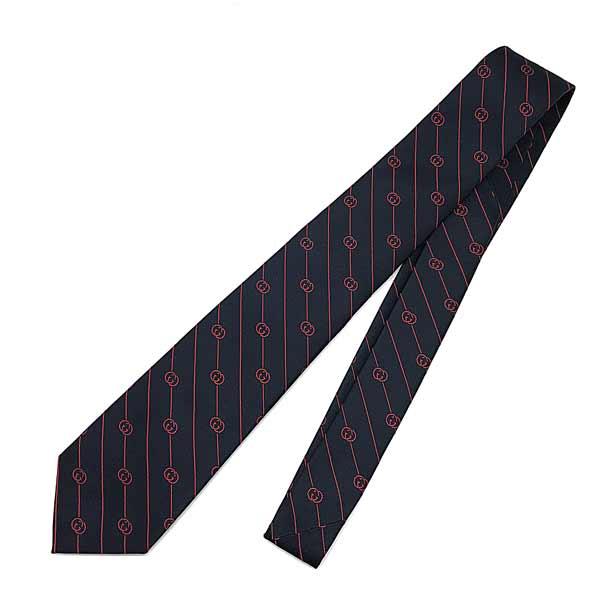 GUCCI（グッチ） ブランド ネクタイ GGロゴ シルク ネイビー×レッド