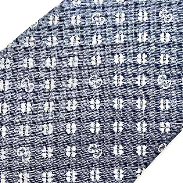 GUCCI（グッチ） ブランド ネクタイ シルク クローバー柄×GGロゴ