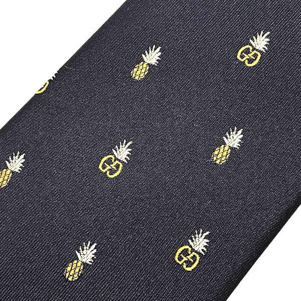 GUCCI（グッチ） ブランド ネクタイ シルク パイナップルGGロゴ